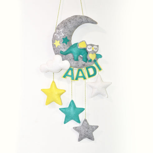 Personalised Elephant and Owl Wall Hanging